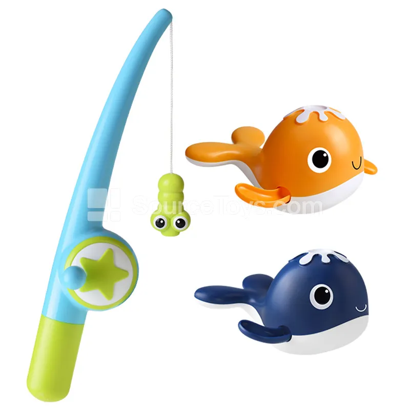 Fishing Rod Set with 2 Magnetic Fish (Dark Blue + Orange) Fishing Rod Set with 2 Magnetic Fish (Dark Blue + Orange)