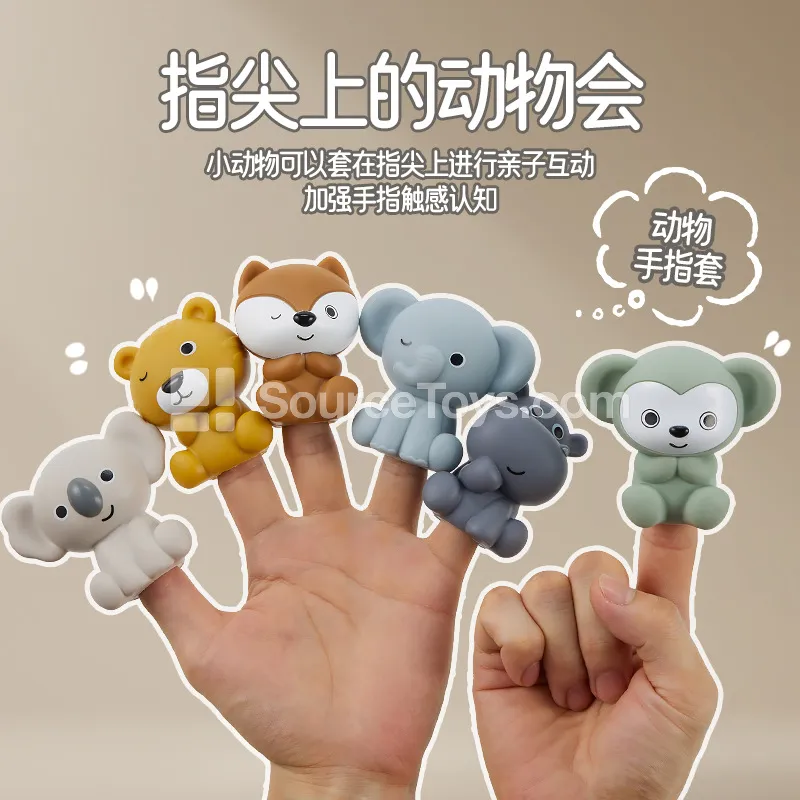 Hand Puppets, Set of 6 Hand Puppets, Set of 6