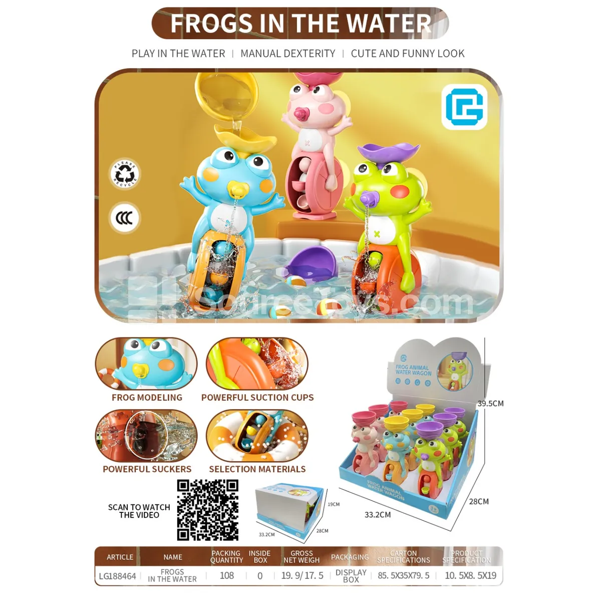 Frog Water Wheel Spinner Frog Water Wheel Spinner