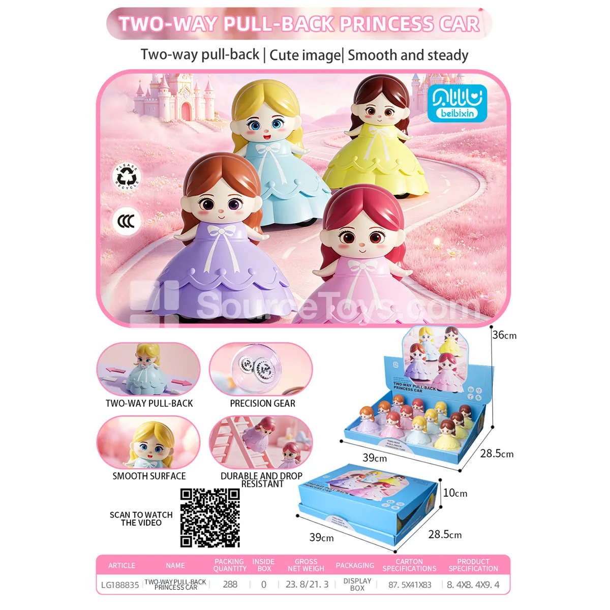 Pull-Back Princess Toy