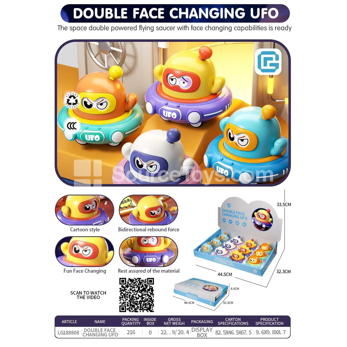 Dual Pull-Back Flying Disc with Display Box