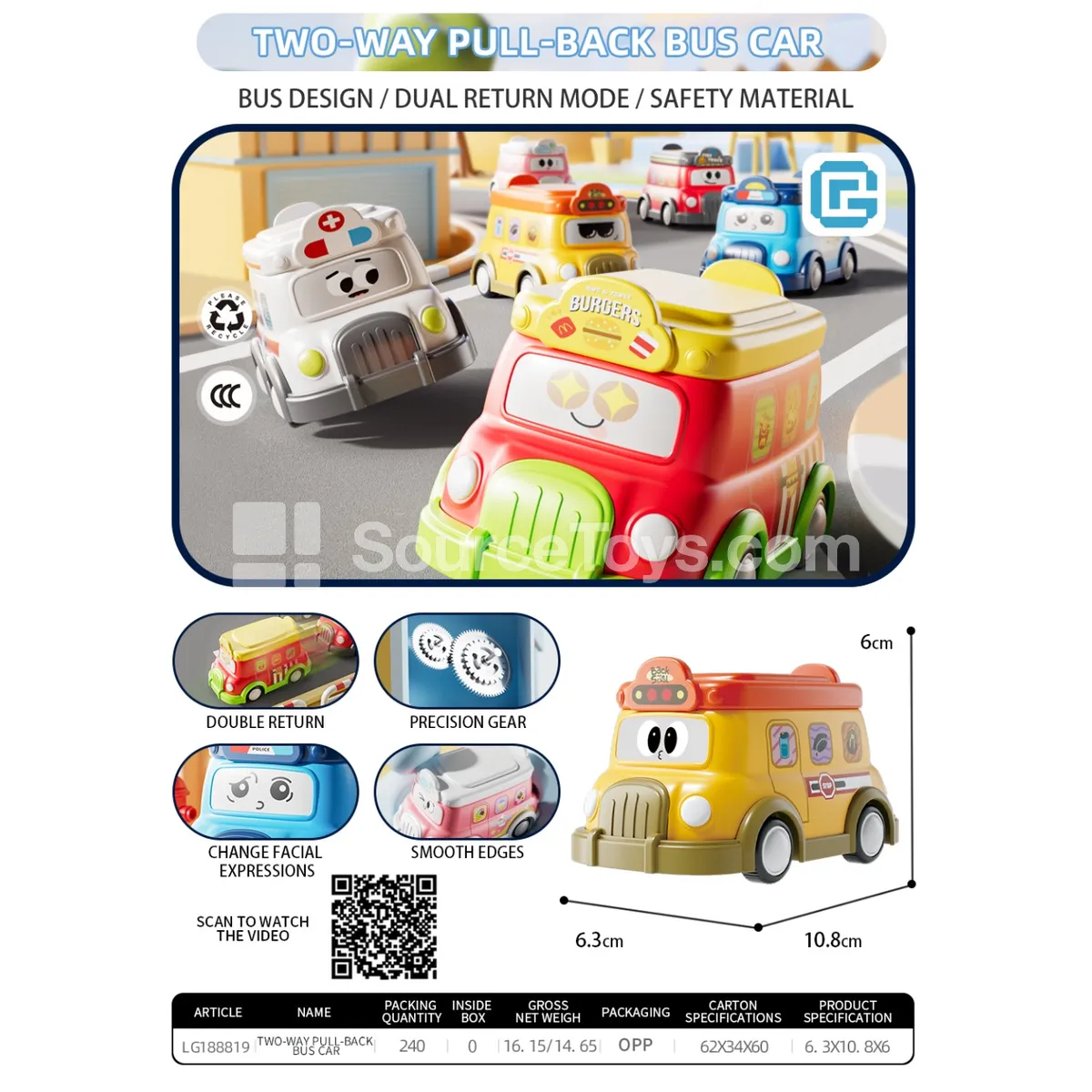 Dual Pull-Back City Bus