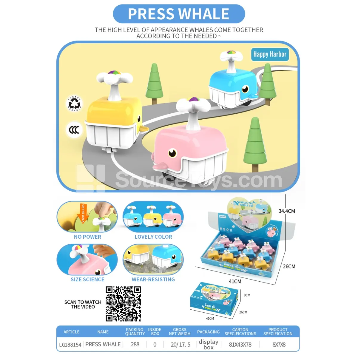 Press-Action Whale Toy