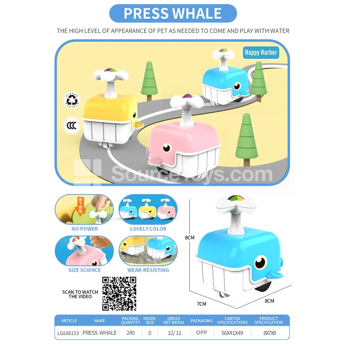 Press-Action Whale Toy