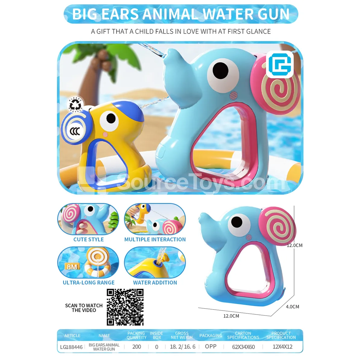 Big-Ear Animal Water Gun Big-Ear Animal Water Gun