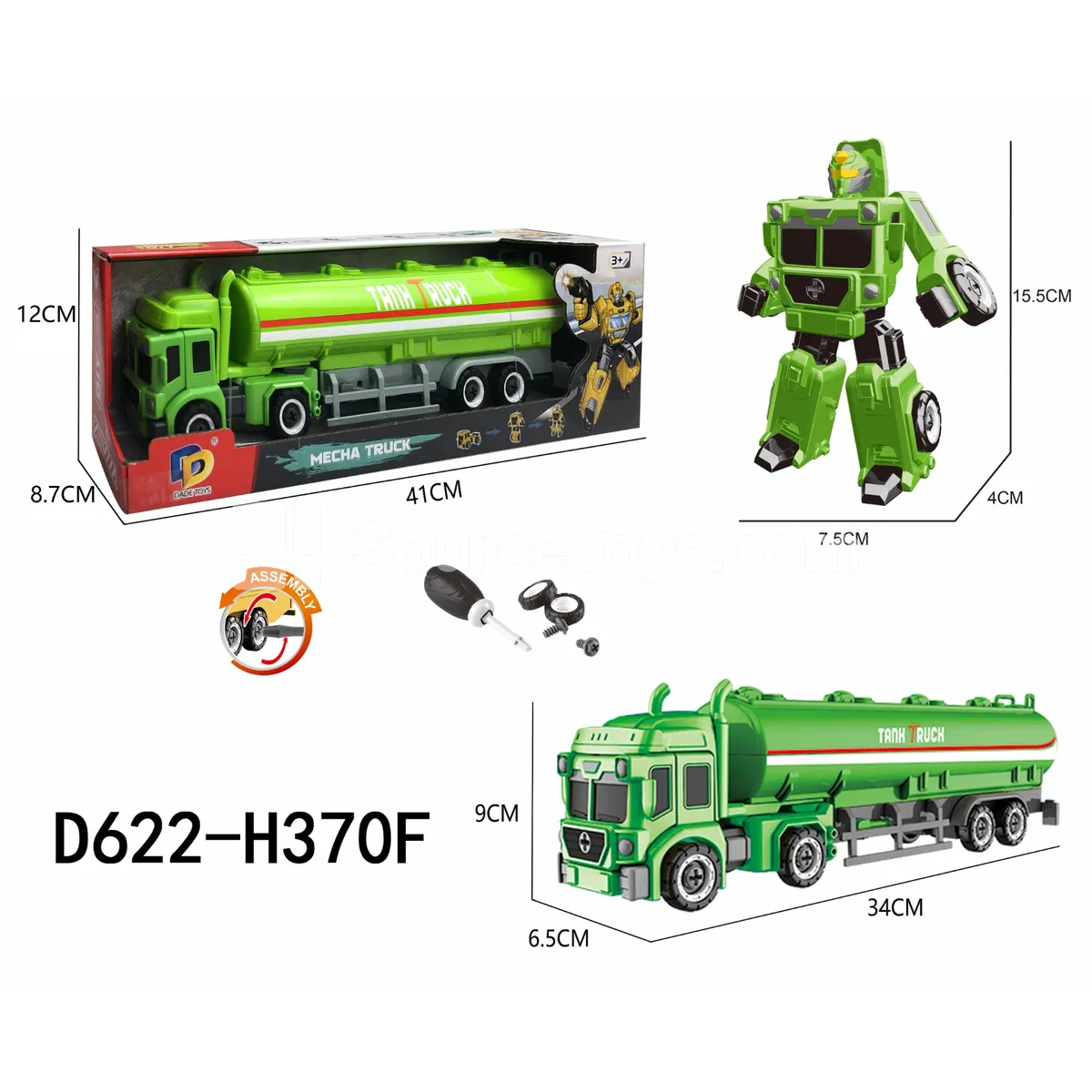 DIY Transforming Tanker Model Kit (D622-H370F) DIY Transforming Tanker Model Kit (D622-H370F)