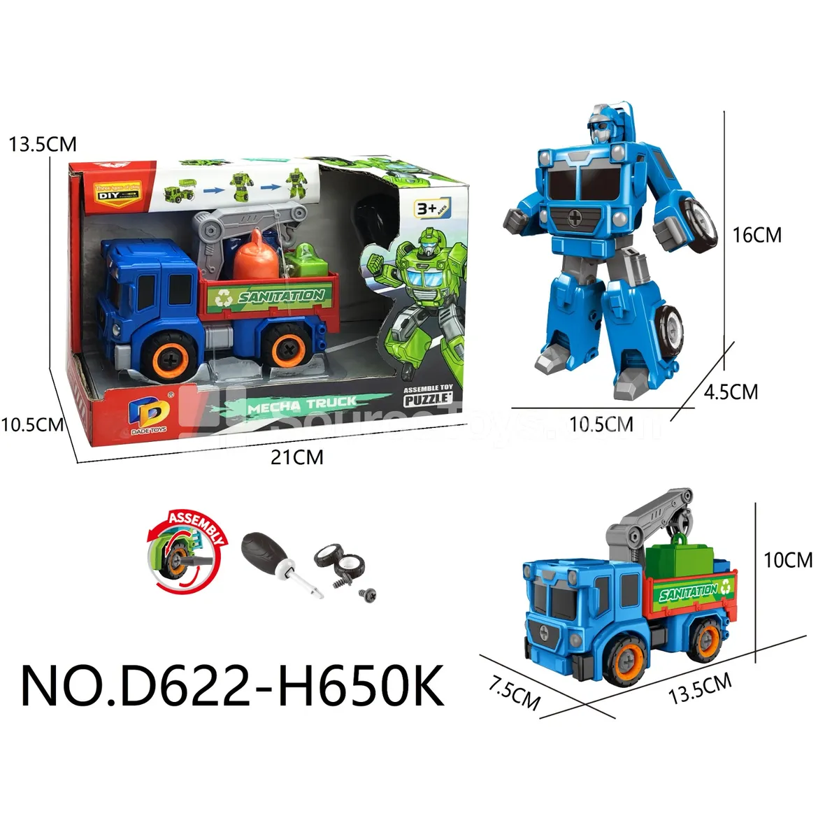 DIY Assembly Transforming City Rescue Vehicle (D622-H650K) DIY Assembly Transforming City Rescue Vehicle (D622-H650K)