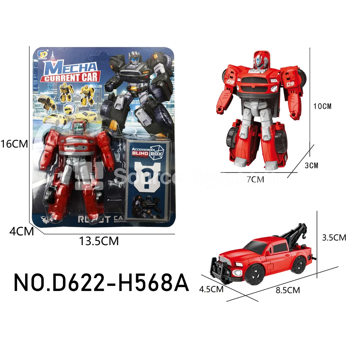 DIY Assembly Transforming Pickup Truck Model Kit (D622-H568A) DIY Assembly Transforming Pickup Truck Model Kit (D622-H568A)