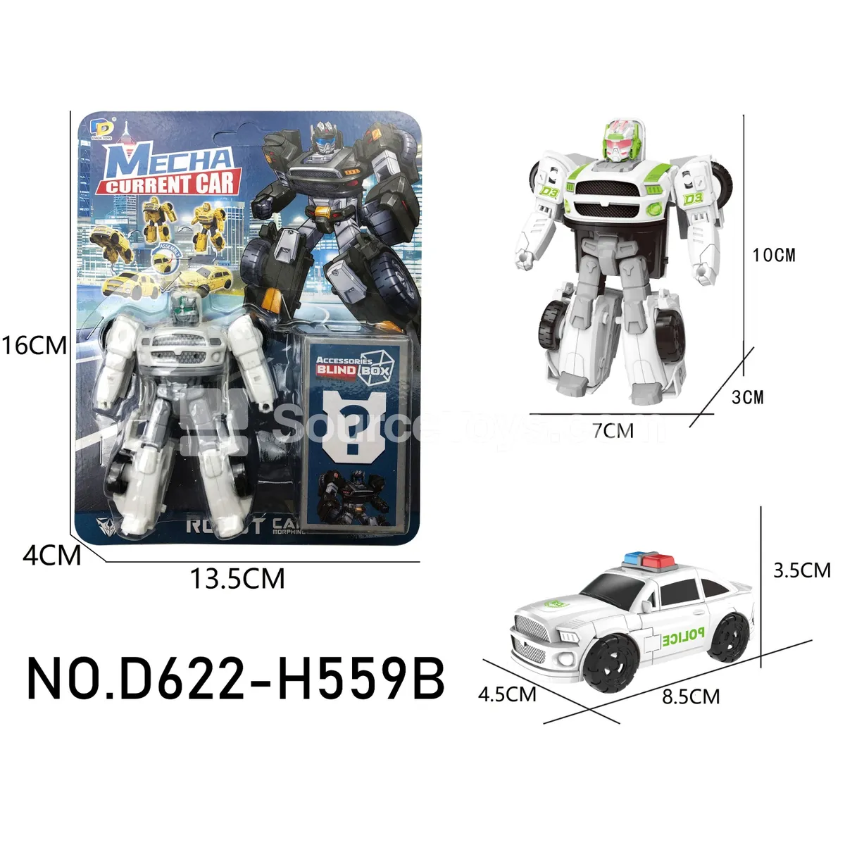 DIY Assembly Transforming Police Vehicle (D622-H559B) DIY Assembly Transforming Police Vehicle (D622-H559B)
