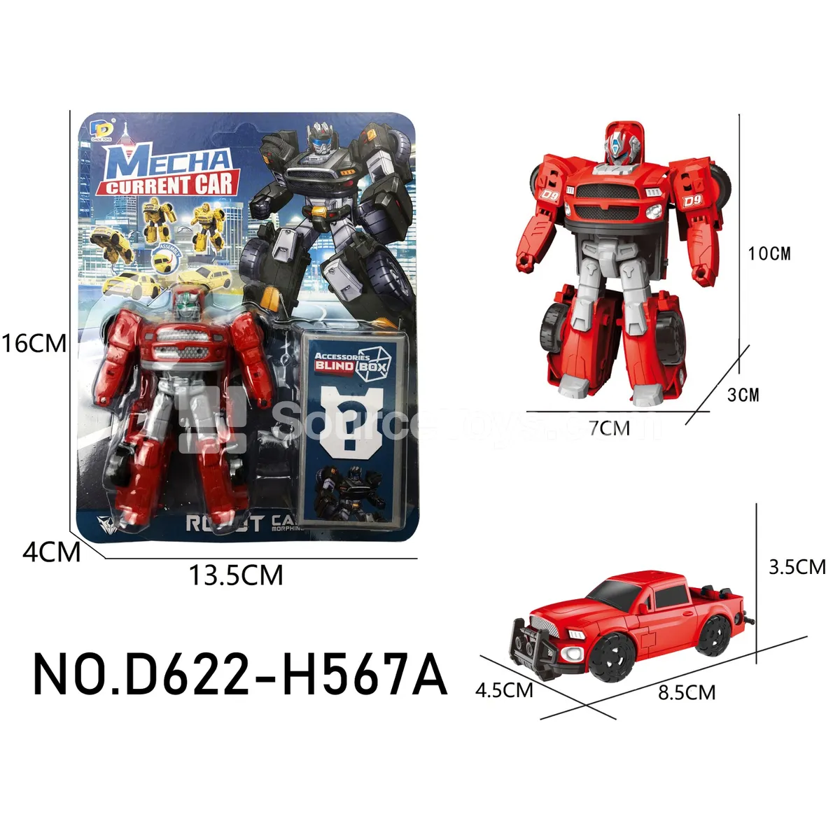 DIY Assembly Transforming Pickup Truck Model Kit (D622-H567A) DIY Assembly Transforming Pickup Truck Model Kit (D622-H567A)