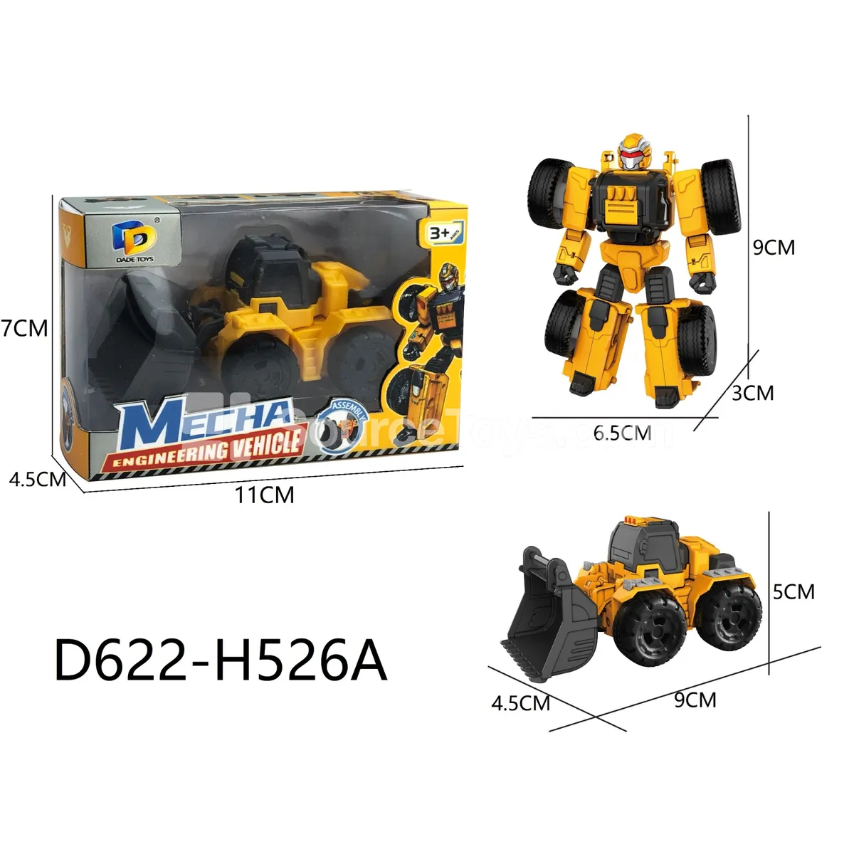 DIY Assembly Transforming Construction Vehicle Model Kit (D622-H526A) DIY Assembly Transforming Construction Vehicle Model Kit (D622-H526A)