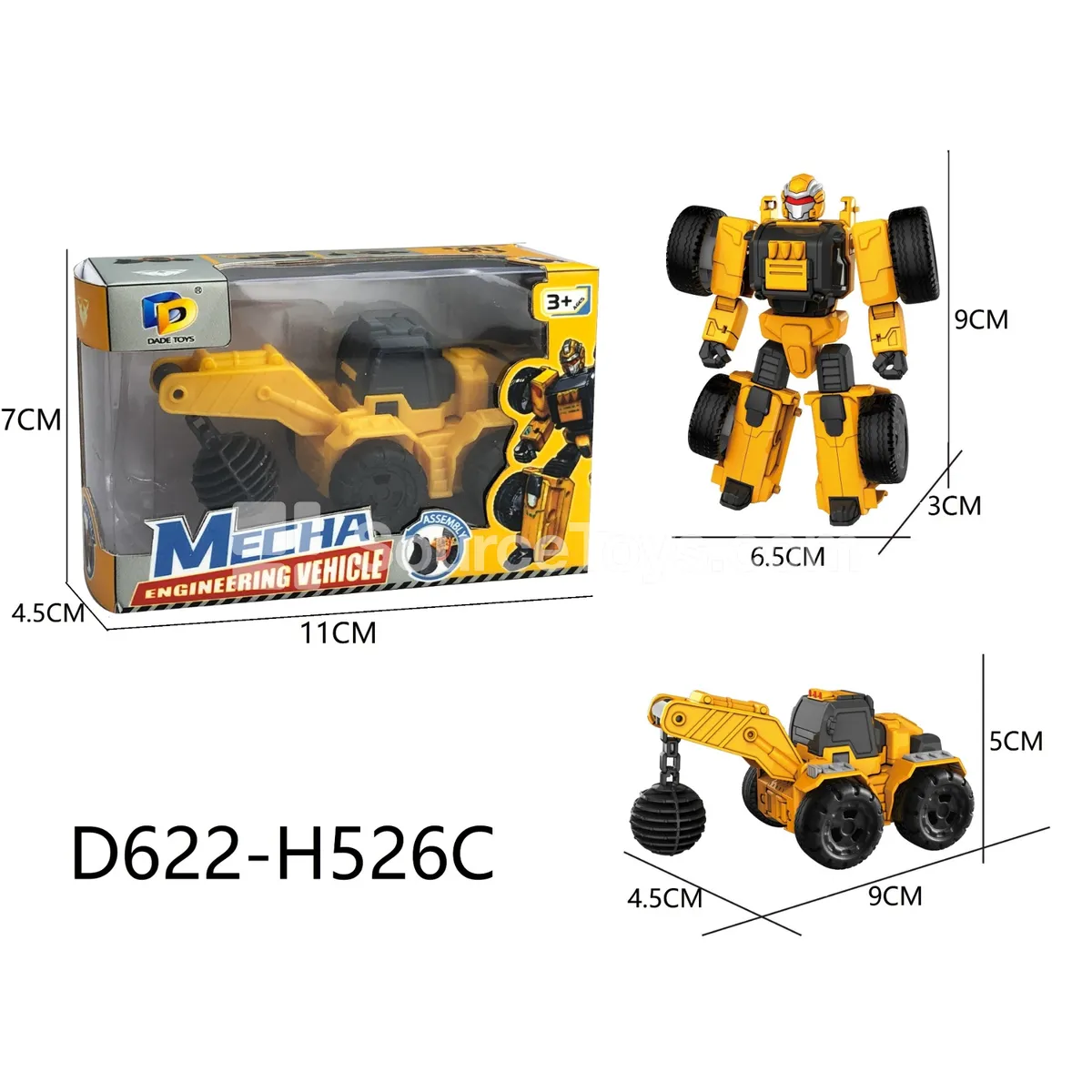DIY Assembly Transforming Construction Vehicle (D622-H526C) DIY Assembly Transforming Construction Vehicle (D622-H526C)