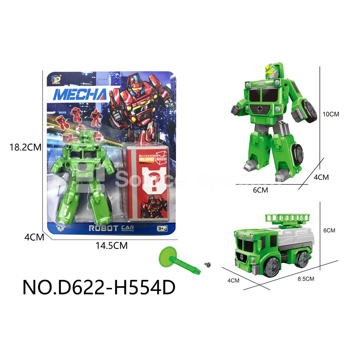 DIY Assembly Transforming Sanitation Vehicle Model Kit (D622-H554D) DIY Assembly Transforming Sanitation Vehicle Model Kit (D622-H554D)