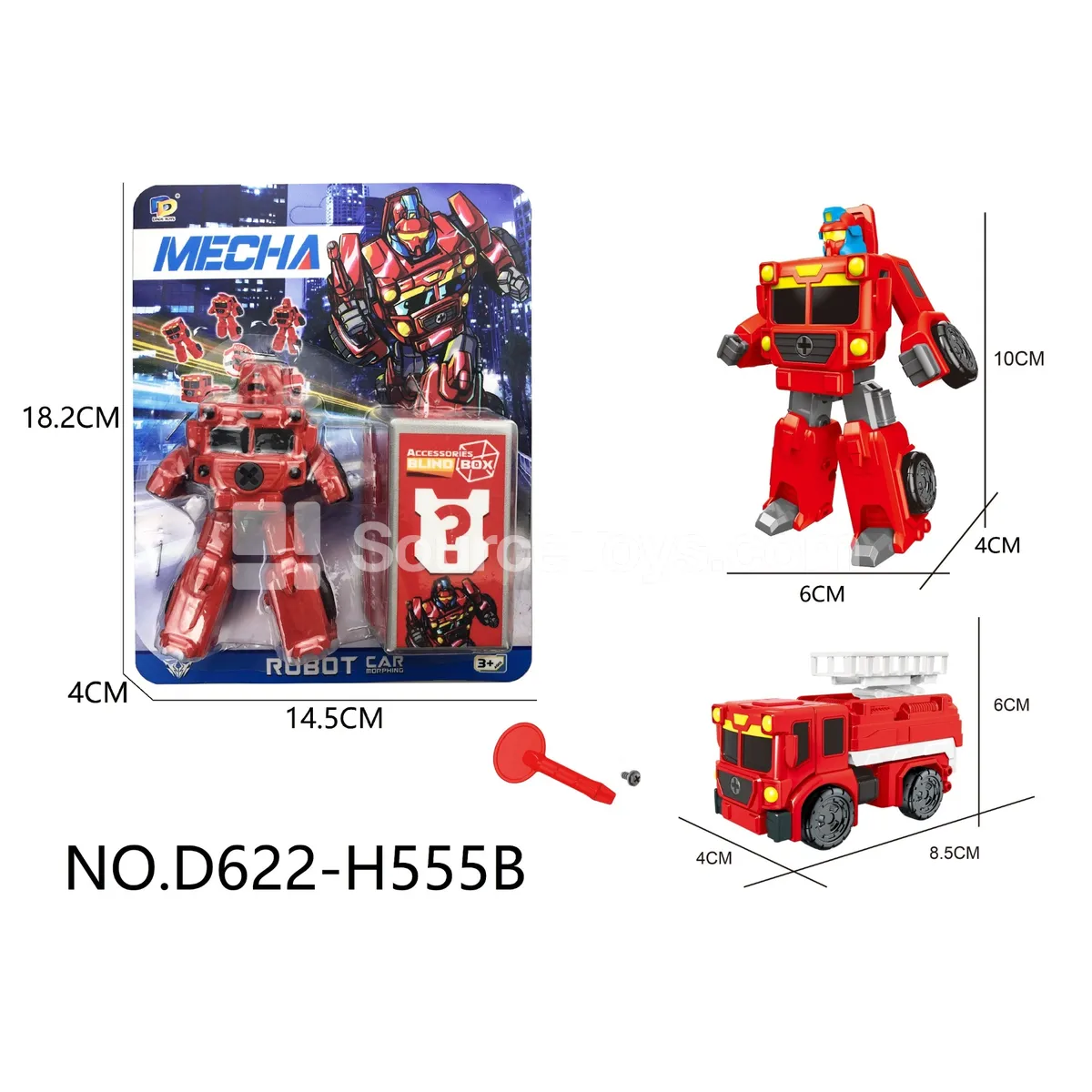 DIY Assembly Transforming Fire Truck (D622-H555B) DIY Assembly Transforming Fire Truck (D622-H555B)