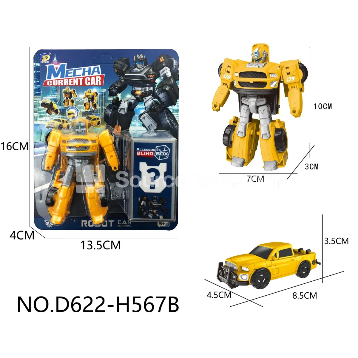 DIY Assembly Transforming Pickup Truck Model Kit (D622-H567B) DIY Assembly Transforming Pickup Truck Model Kit (D622-H567B)