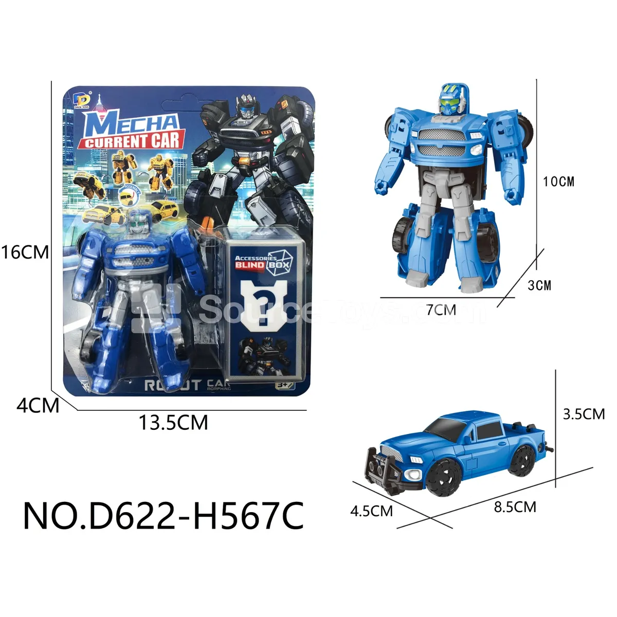 DIY Assembly Transforming Pickup Truck Model Kit (D622-H567C) DIY Assembly Transforming Pickup Truck Model Kit (D622-H567C)