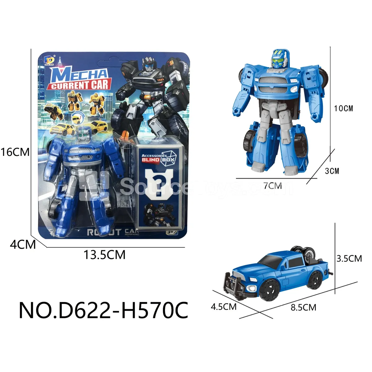 DIY Assembly Transforming Pickup Truck Model Kit (D622-H570C) DIY Assembly Transforming Pickup Truck Model Kit (D622-H570C)