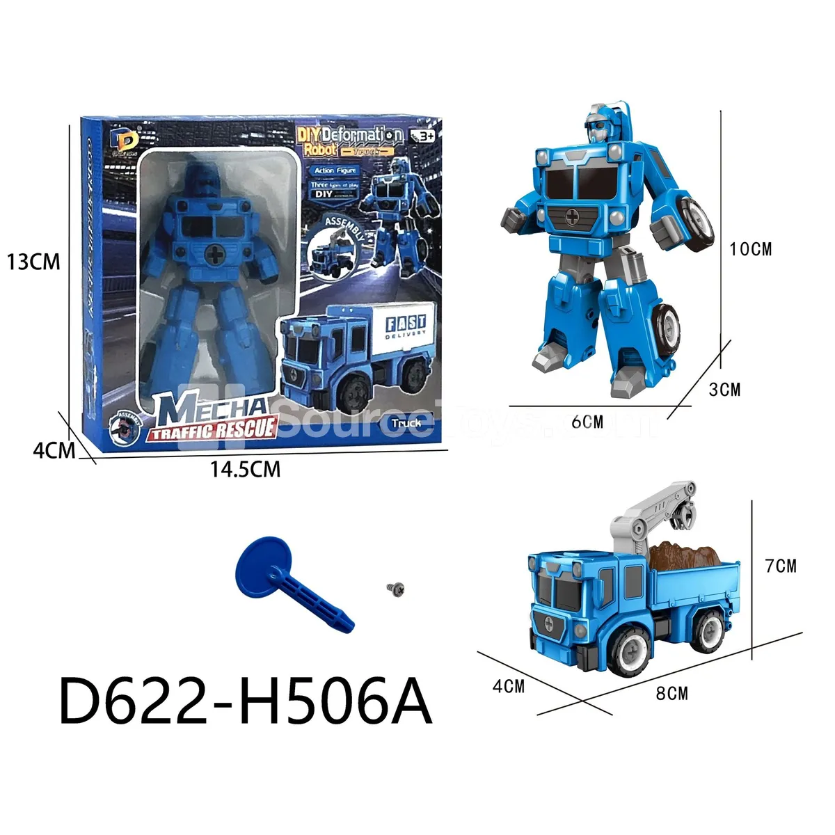 DIY Assembly Transforming Rescue Vehicle (D622-H506A)