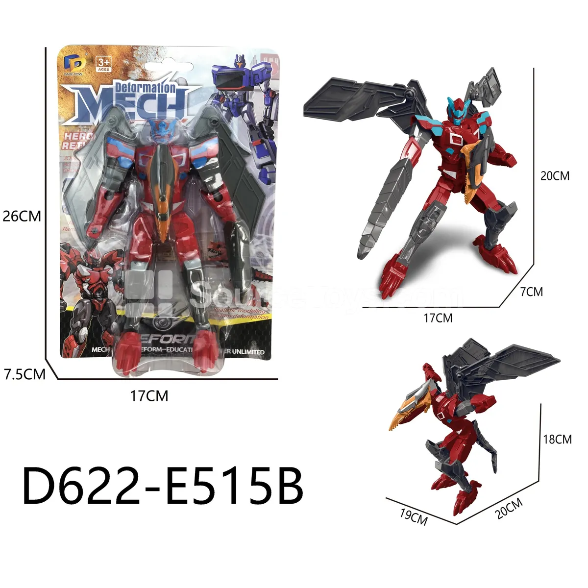 Transforming Mecha Toy, Blister Card Packaging (D622-E515B) Transforming Mecha Toy, Blister Card Packaging (D622-E515B)
