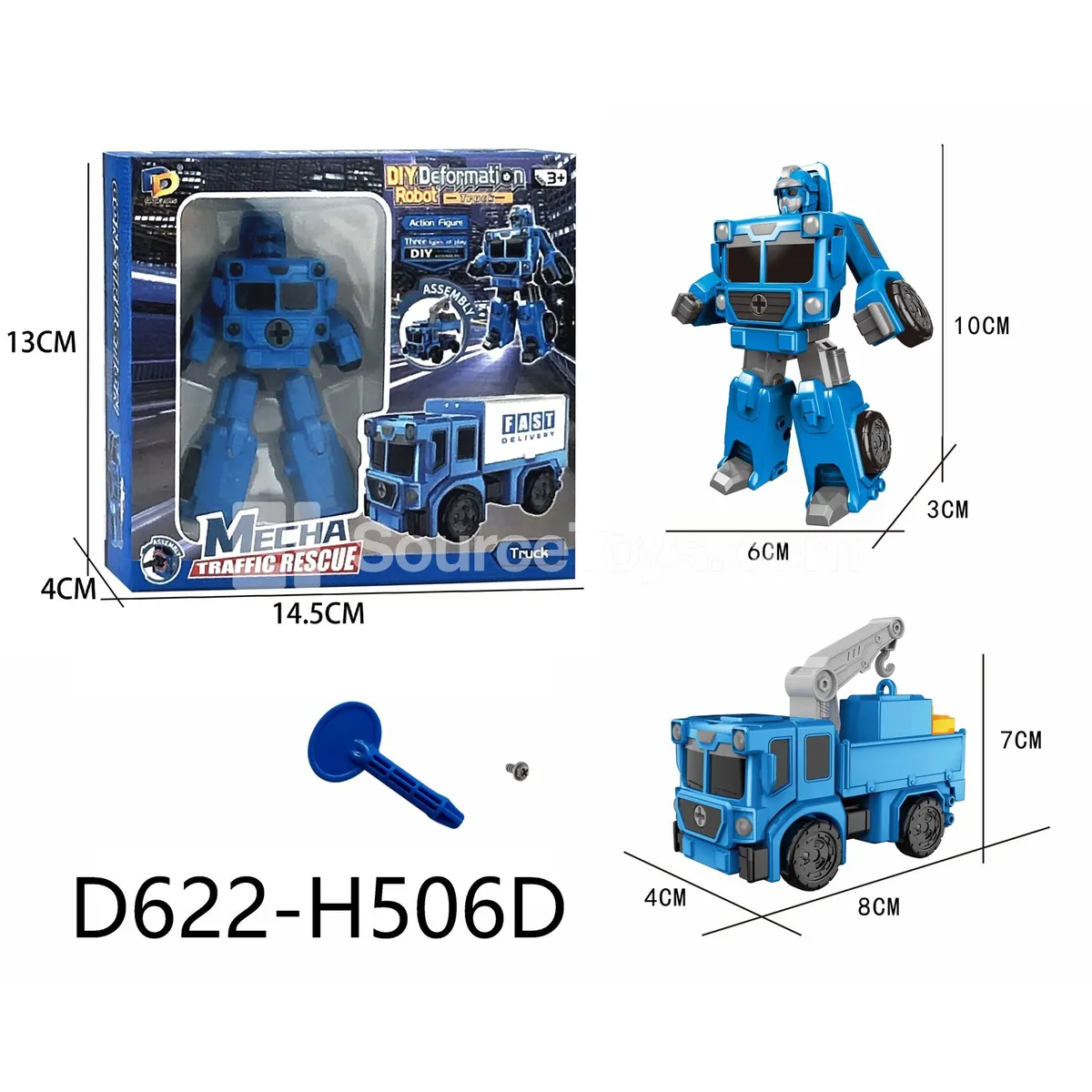 DIY Assembly Transforming Rescue Vehicle (D622-H506D)