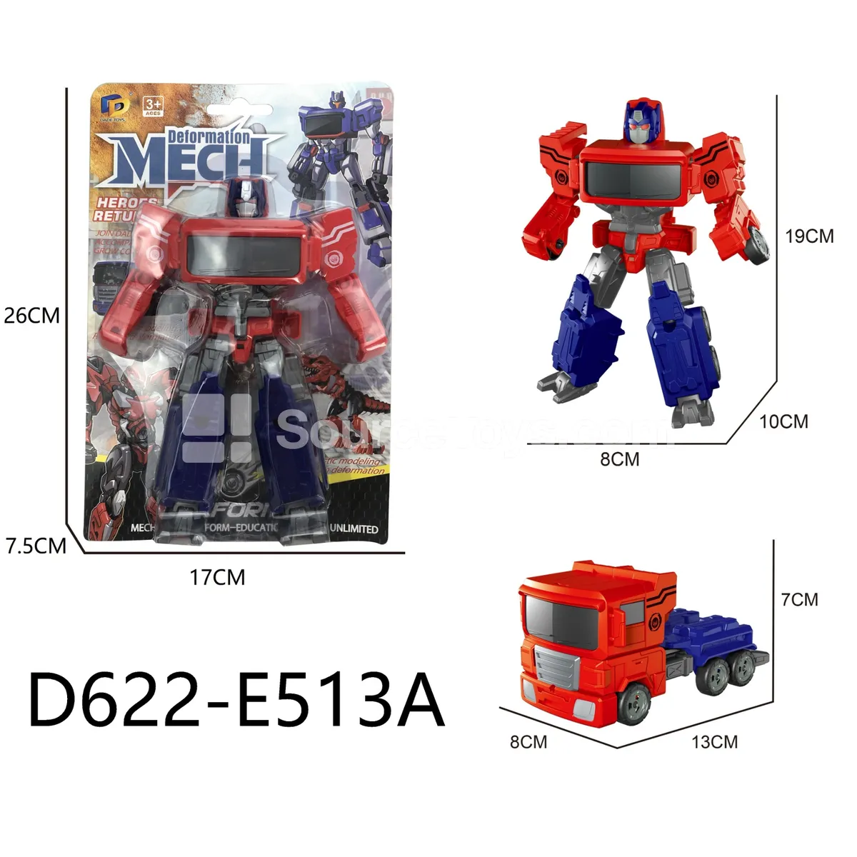 Transforming Mecha Toy, Blister Card (D622-E513A)