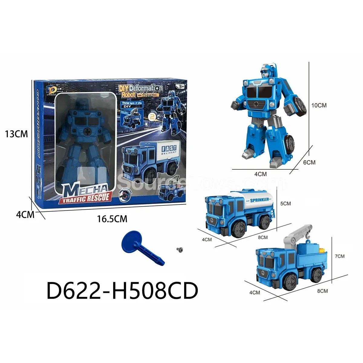 DIY Assembly Transforming Rescue Vehicle (D622-H508CD)