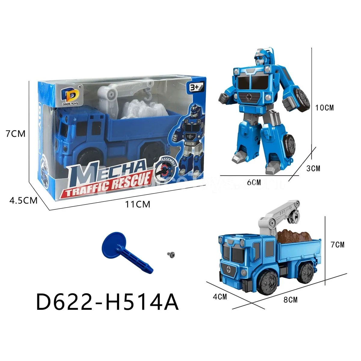 DIY Assembly Transforming Rescue Vehicle (D622-H514A)