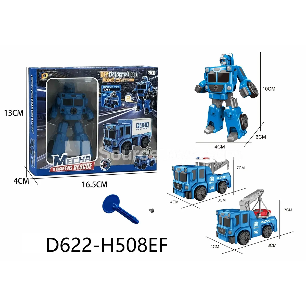 DIY Assembly Transforming Rescue Vehicle (D622-H508EF) DIY Assembly Transforming Rescue Vehicle (D622-H508EF)