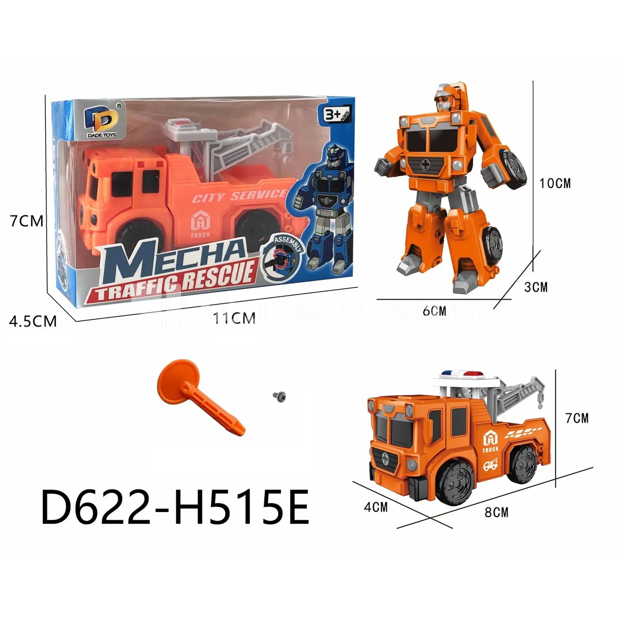 DIY Assembly Transforming Rescue Vehicle (D622-H515E) DIY Assembly Transforming Rescue Vehicle (D622-H515E)