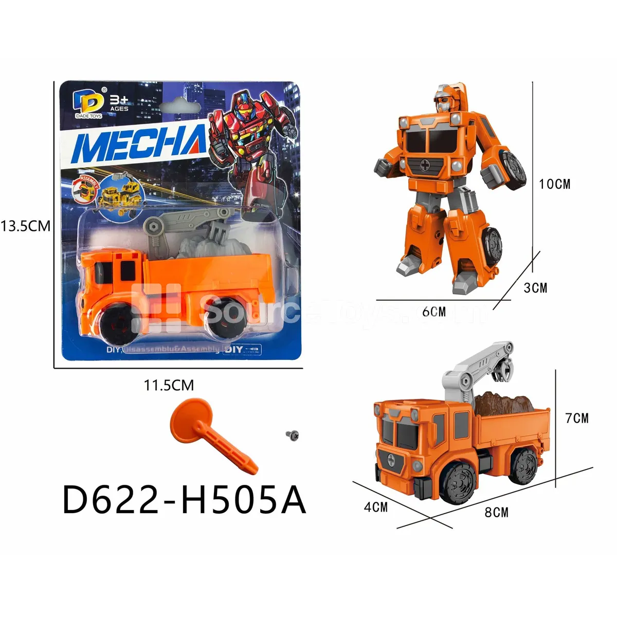 DIY Assembly Transforming Rescue Vehicle (D622-H505A)