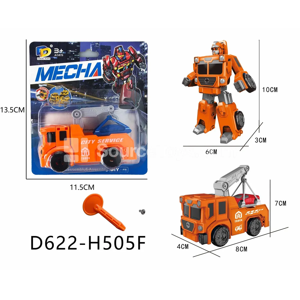DIY Assembly Transforming Rescue Vehicle (D622-H505F)