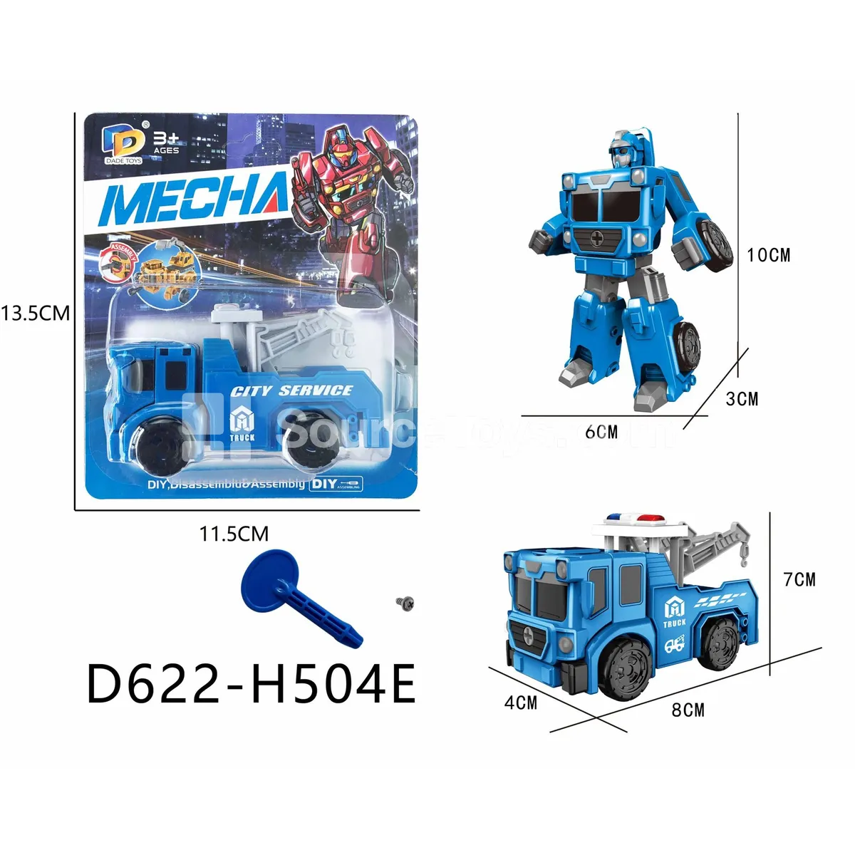 DIY Assembly Transforming Rescue Vehicle (D622-H504E)