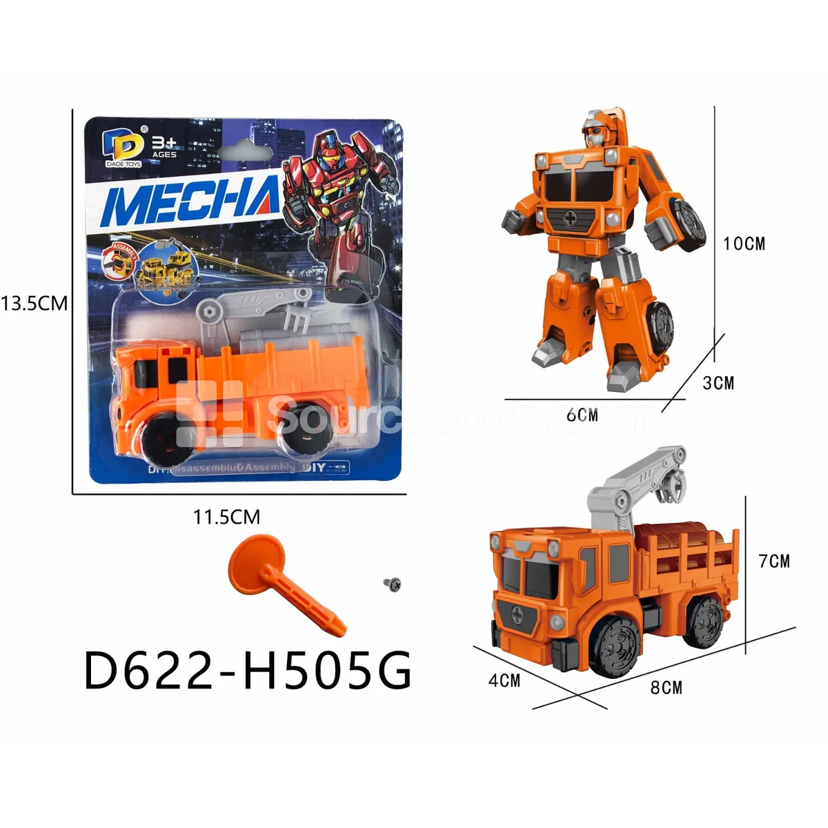 DIY Assembly Transforming Rescue Vehicle (D622-H505G)