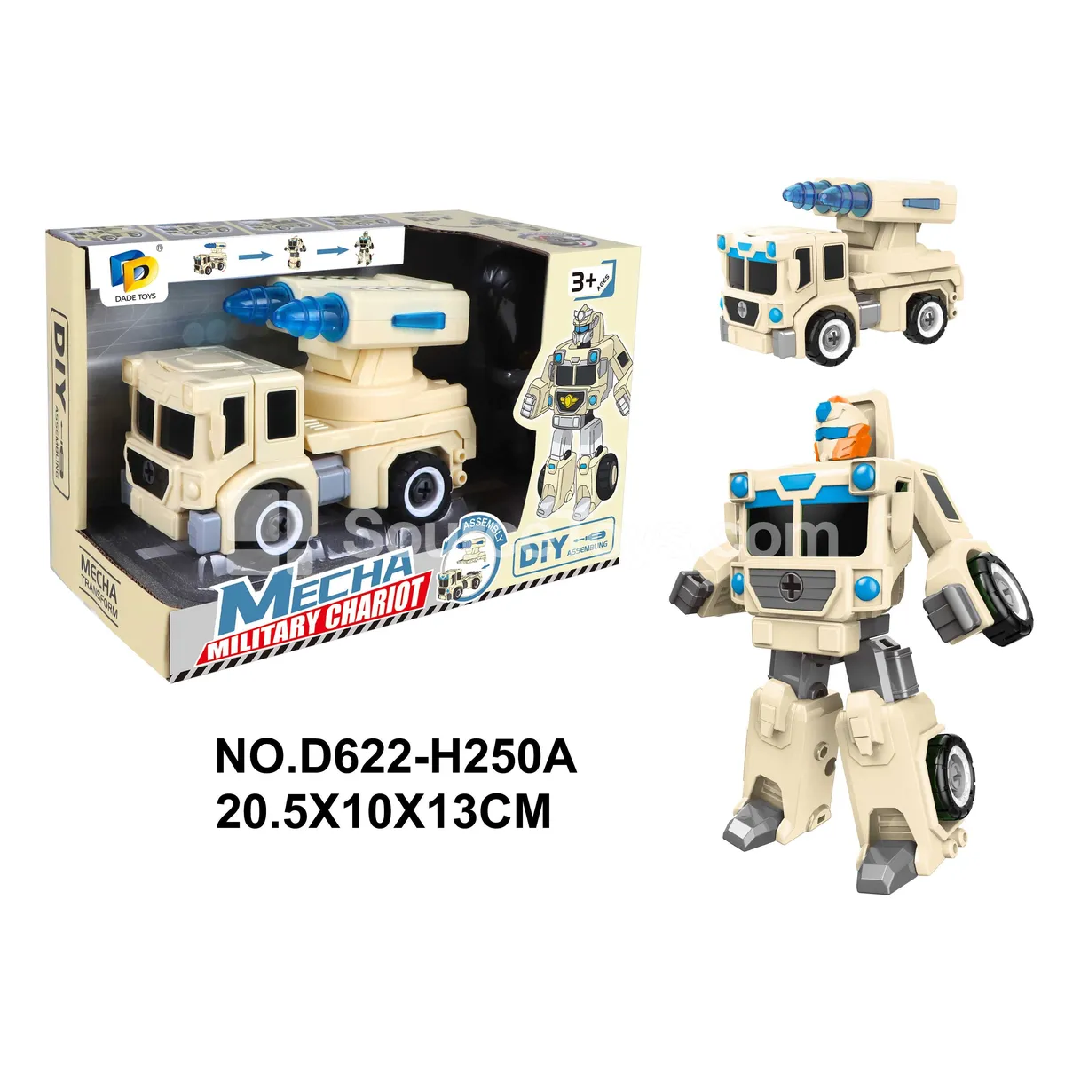 DIY Transforming Air Defense Vehicle Model Kit (D622-H250A)