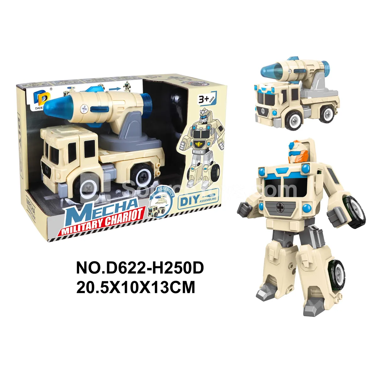 DIY Transforming Rocket Car Model Kit (D622-H250D)