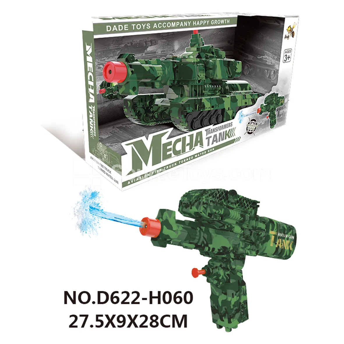 Transforming Tank Toy with Water Blaster (D622-H060)