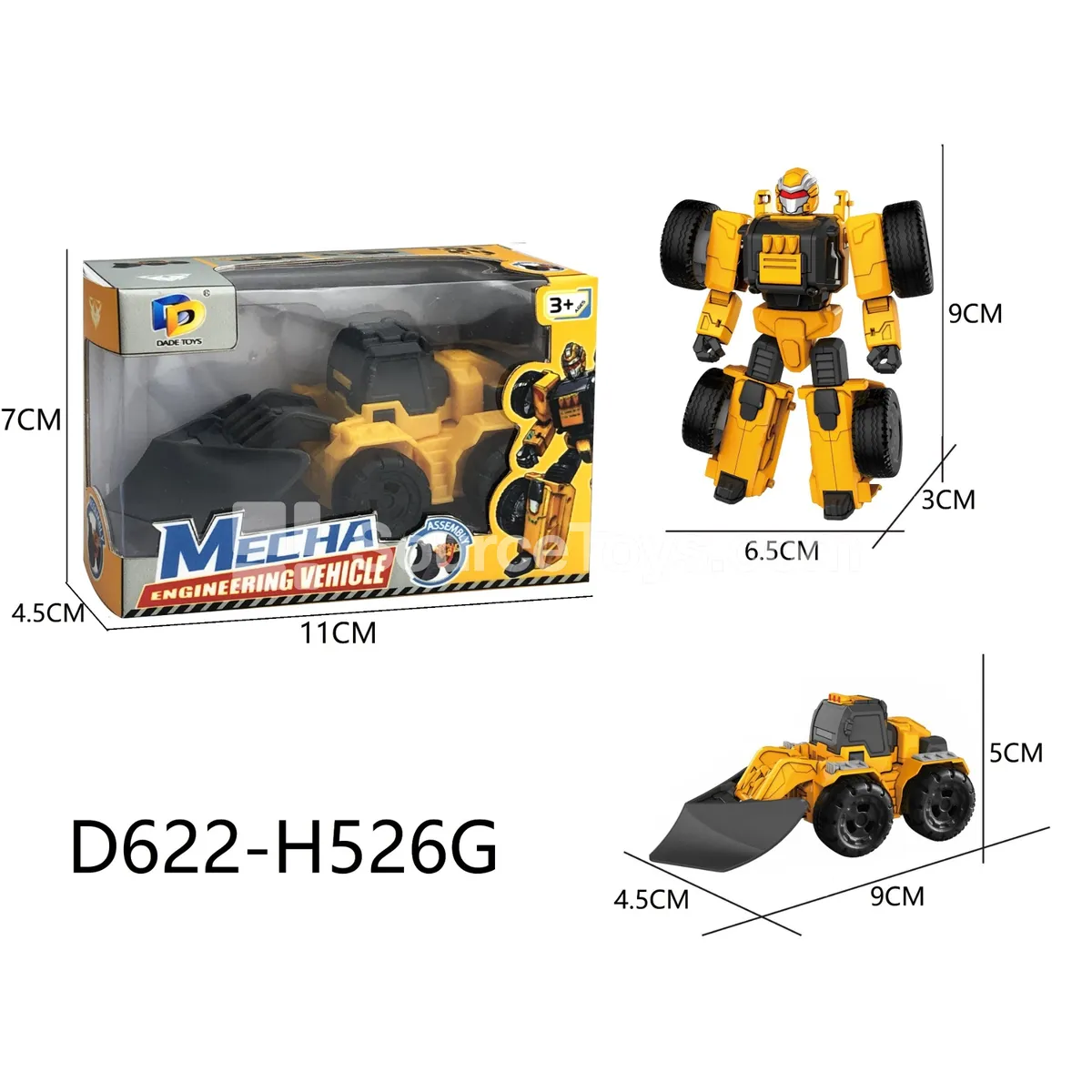 DIY Assembly Transforming Construction Vehicle Model Kit (D622-H526G) DIY Assembly Transforming Construction Vehicle Model Kit (D622-H526G)