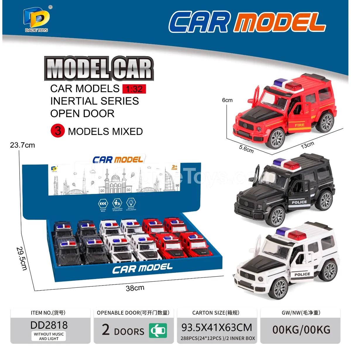 Friction-Powered Police Car Toy Friction-Powered Police Car Toy