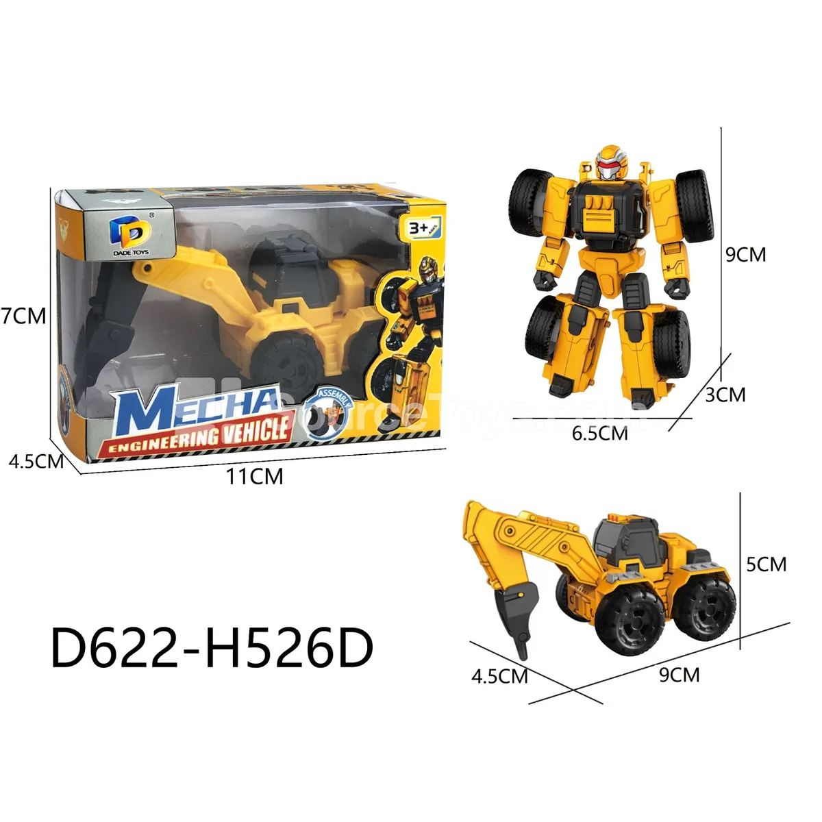DIY Assembly Transforming Construction Vehicle Model Kit (D622-H526D)