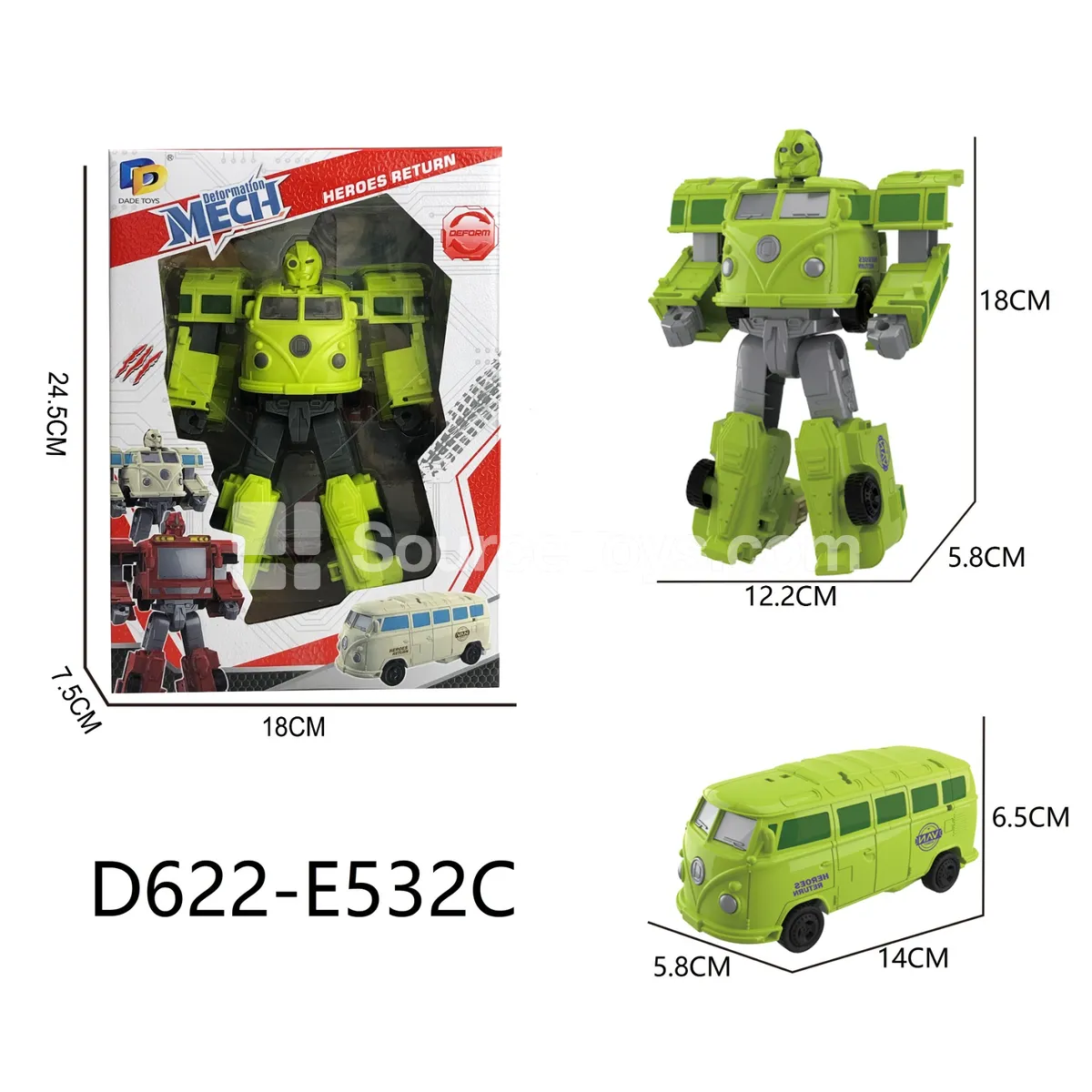 Transforming Mecha Toy, Window Box (D622-E532C)