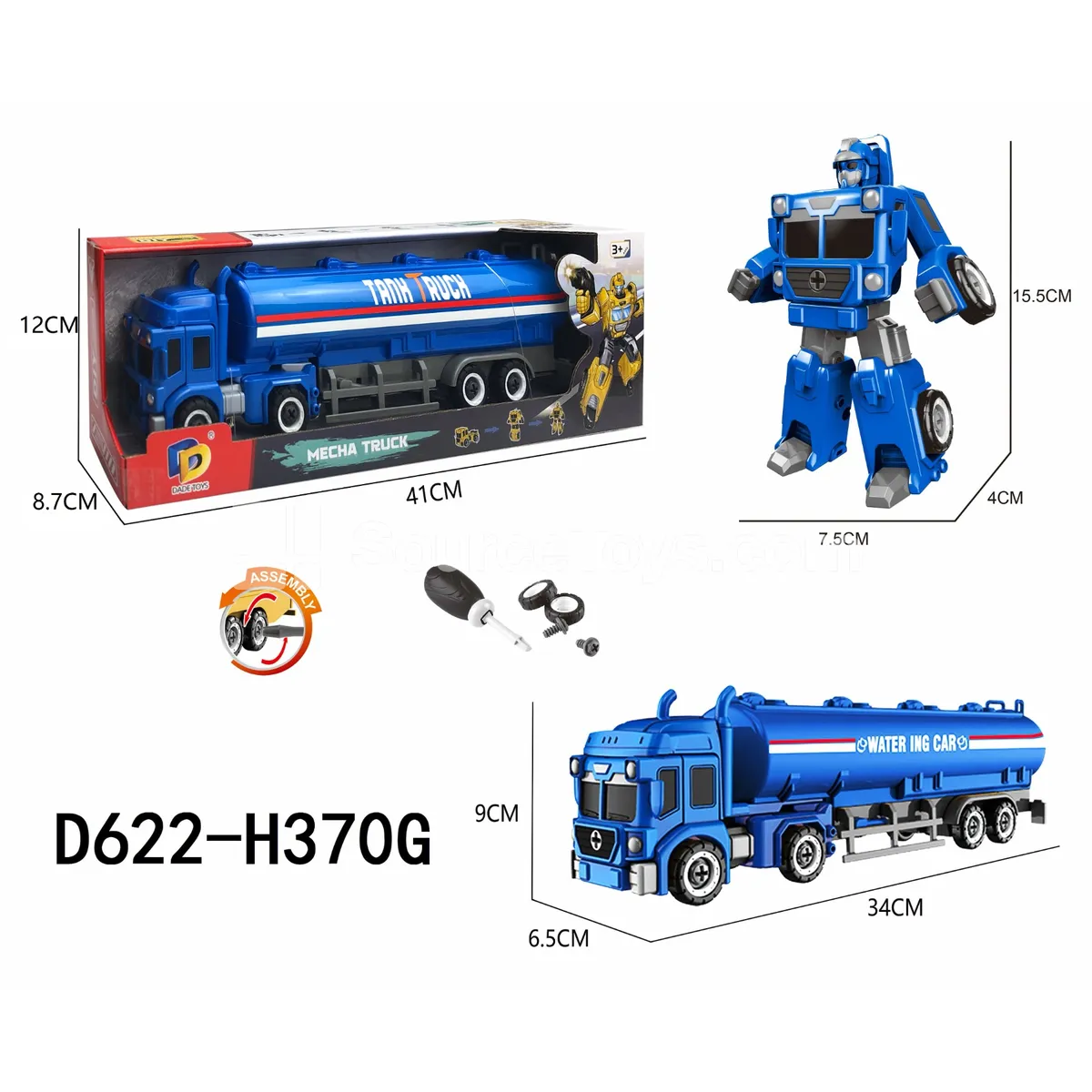 DIY Transforming Tanker Model Kit (D622-H370G)