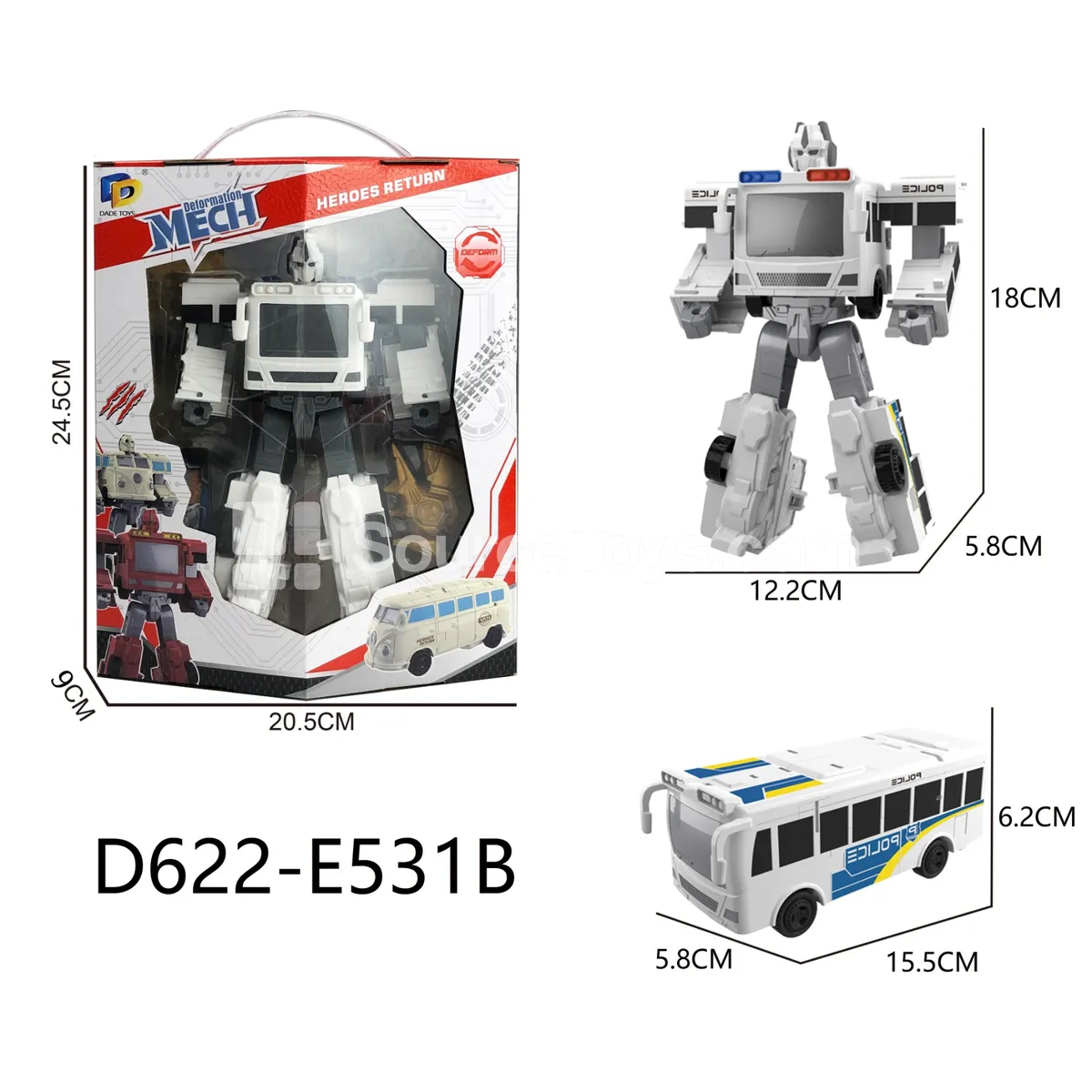 Transforming Mecha Toy, Window Box (D622-E531B)