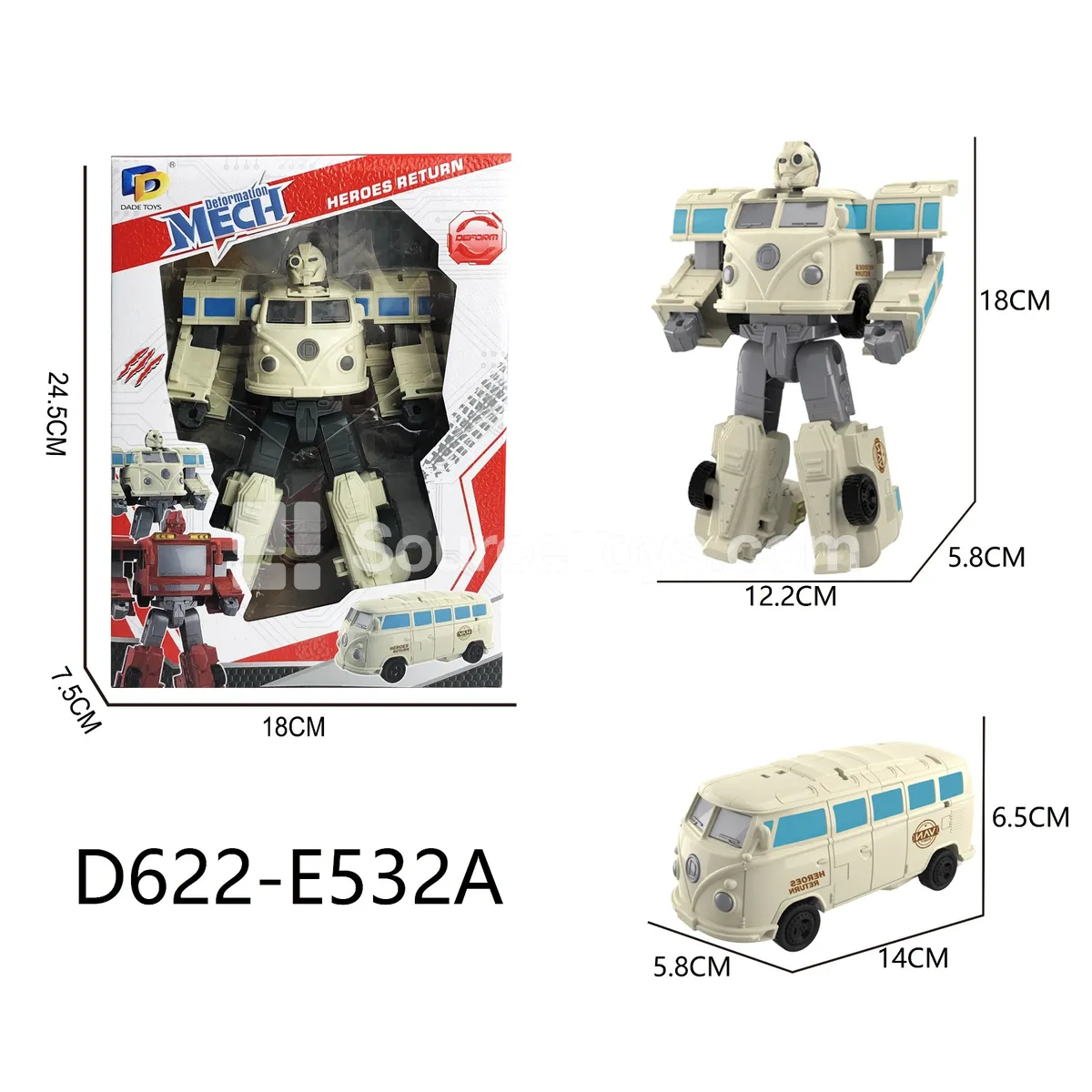Transforming Mecha Toy, Window Box (D622-E532A)