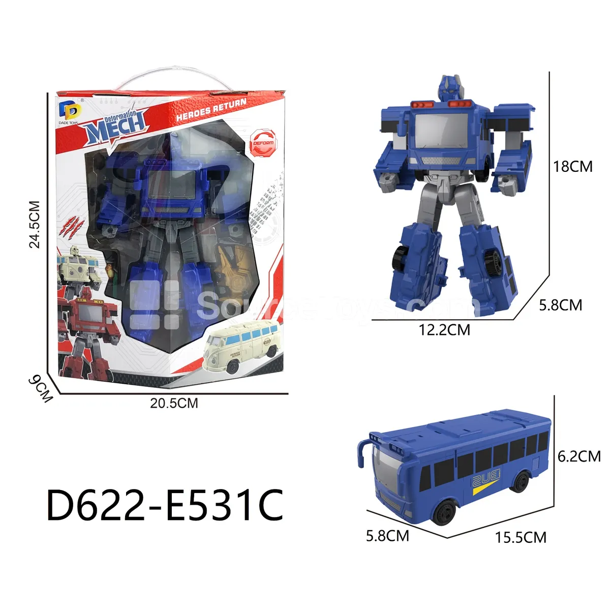 Transforming Mecha Toy, Window Box (D622-E531C)