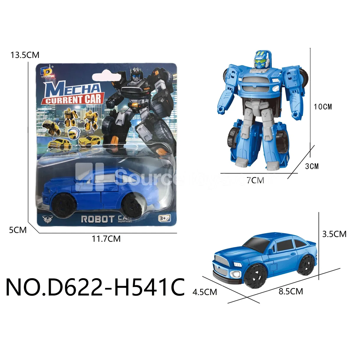 DIY Assembly Transforming Car Model Kit (D622-H541C)