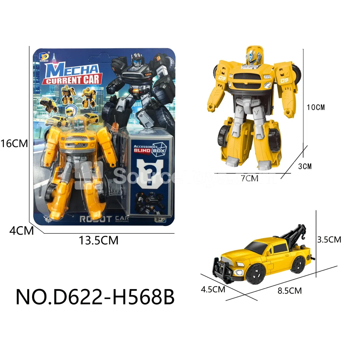 DIY Transforming Pickup Truck Model Kit (D622-H568B)