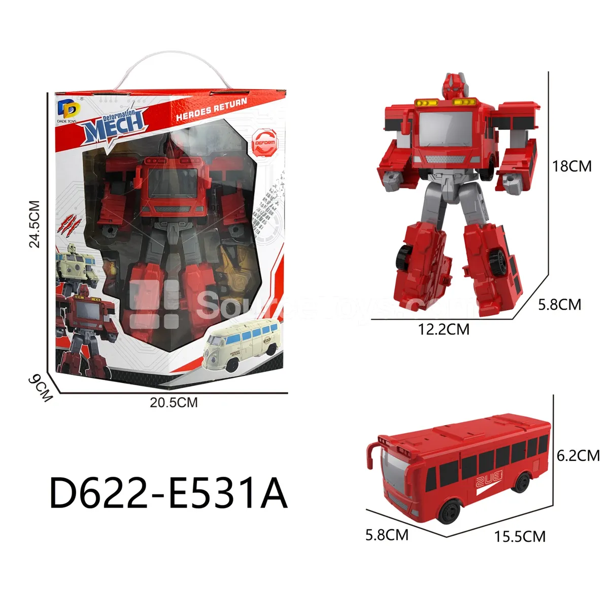 Transforming Mecha Toy, Window Box (D622-E531A)