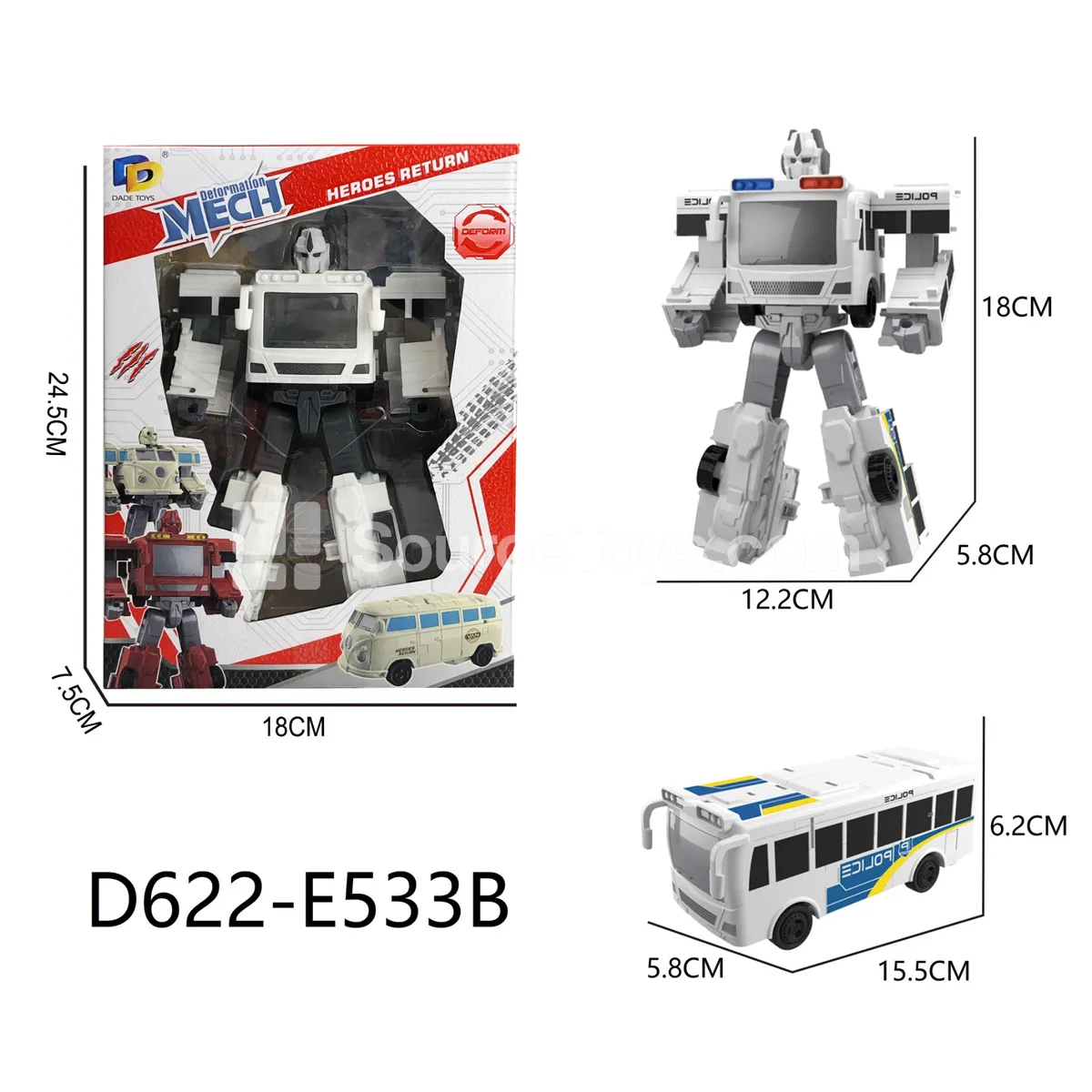 Transforming Mecha Toy, Window Box (D622-E533B)