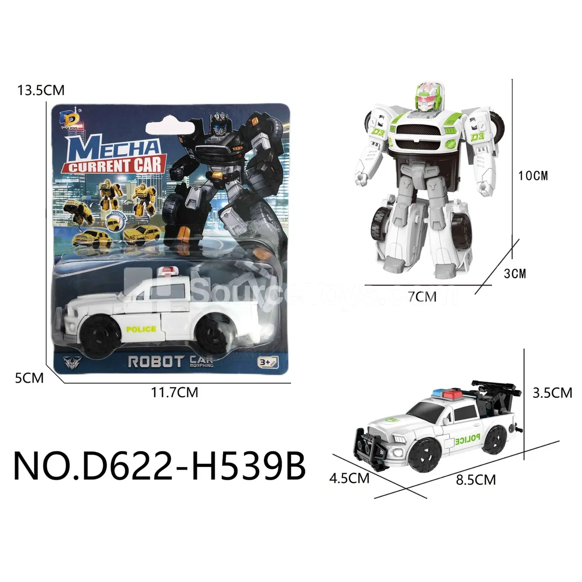 DIY Assembly Transforming Police Vehicle Model Kit (D622-H539B) DIY Assembly Transforming Police Vehicle Model Kit (D622-H539B)
