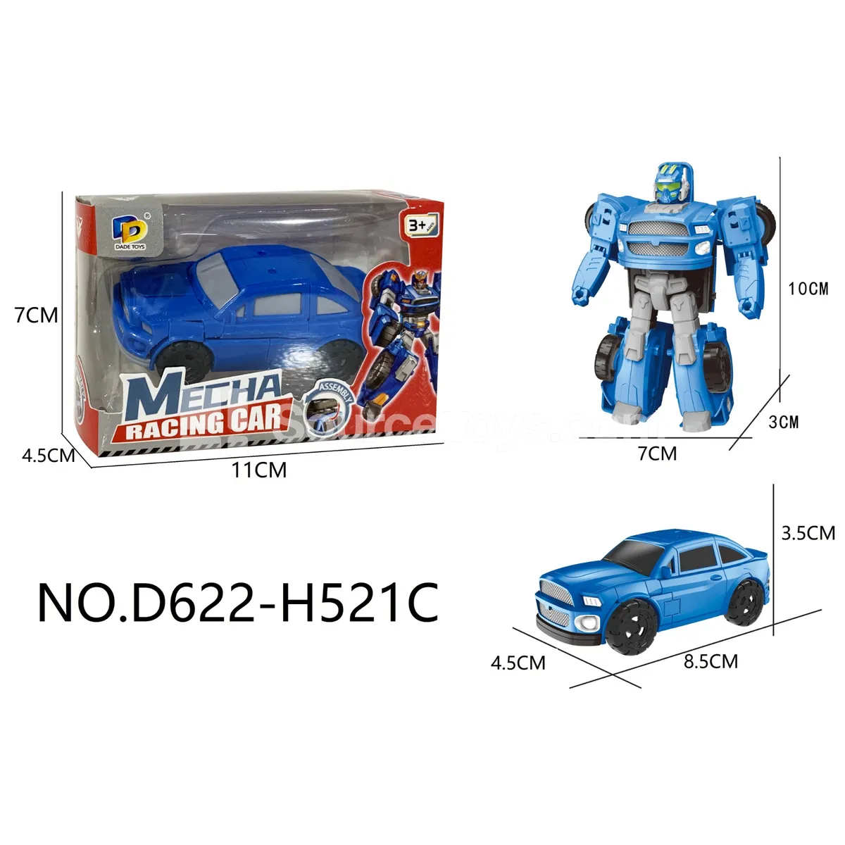 DIY Assembly Transforming Car Model Kit (D622-H521C) DIY Assembly Transforming Car Model Kit (D622-H521C)